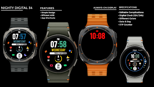 Nighty Digital 34 - watch face screenshot 14