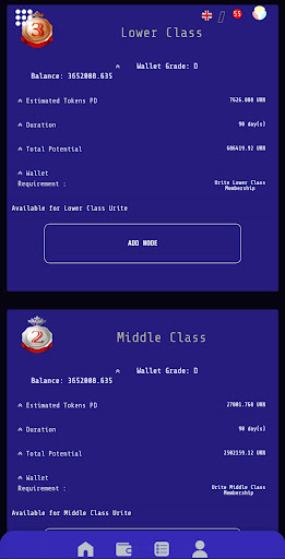 Android application Urion Miner screenshort