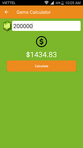 Gems Calculator for CoC 2018 Screen 2