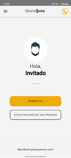 Android application David Soto Maestros Barberos screenshort