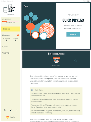 Screenshot of FermentApp