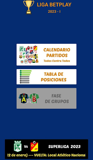 Android application Liga Futbol Colombiano screenshort