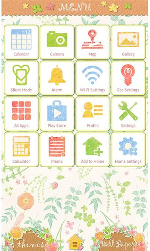 Flower Wallpaper Green Leaf Screen 3