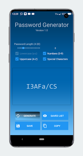 Password Generator Lite Screen 2