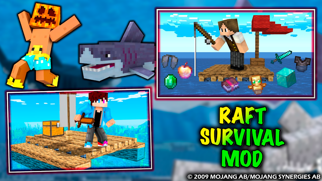 Survival Raft Mod Minecraft 1.0 APK + Mod (Remove ads / Mod speed) for Android