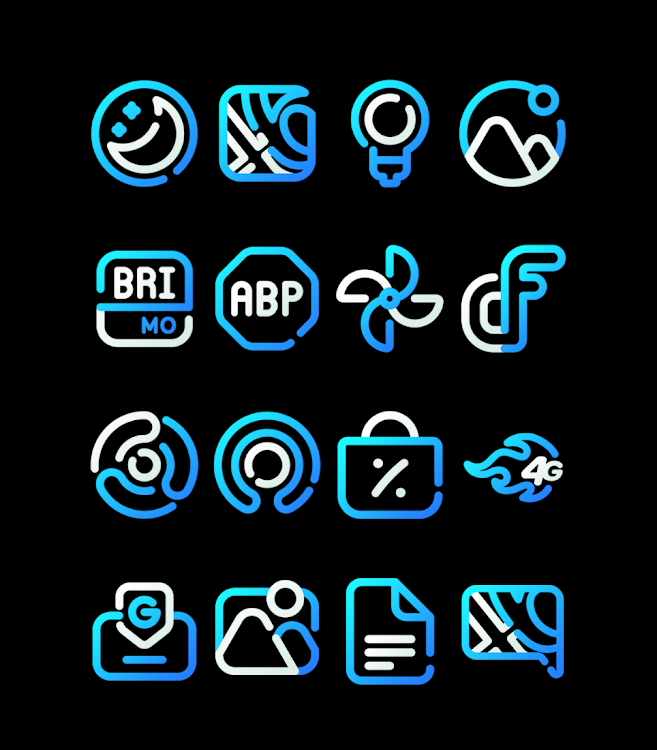 SeaLine - Blue - Icon Pack - 58 - (Android)