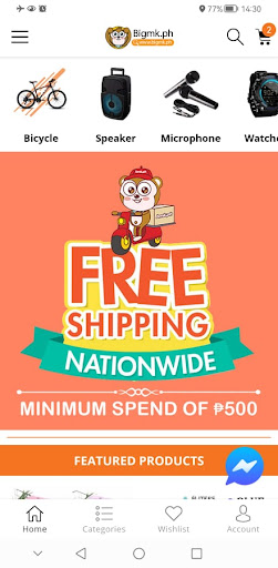 Android application Bigmk.ph:No shipping fee/cod screenshort