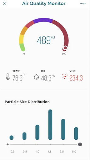 Android application Dylos Air Quality Monitor screenshort