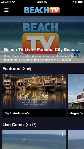 Android application Beach TV - Panama City Beach screenshort