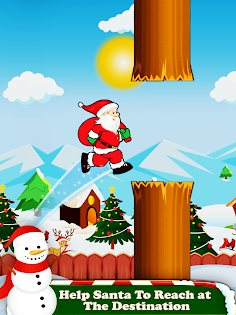 Christmas Game Flying Santa - Screenshot 1