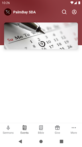 Palm Bay SDA Church App Screen 2