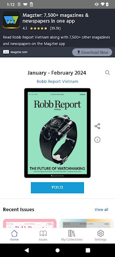 Android application Robb Report Vietnam screenshort