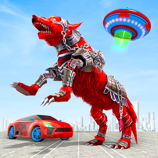 Wolf Robot Car Game: Robot Transforming Games
