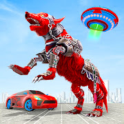 Wolf Robot Car Game: Robot Transforming Games
