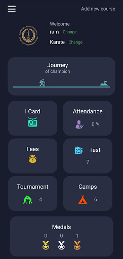 Android application Student- Sanshinkan screenshort