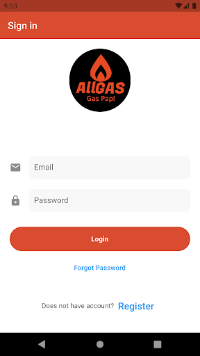 Android application AllGas - Order Gas Pap! screenshort