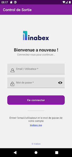 Android application Xycomat Control de Sortie screenshort
