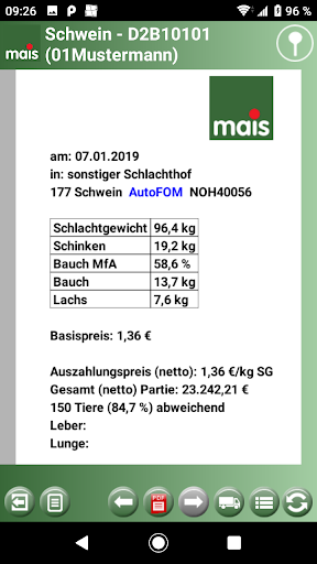 Tönnies Livestock App Screen 3