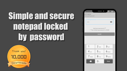 Android application Notepad With Password screenshort