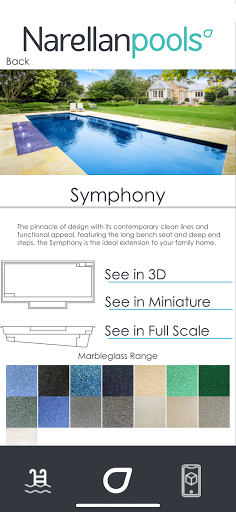 Android application Narellan Pools AR screenshort