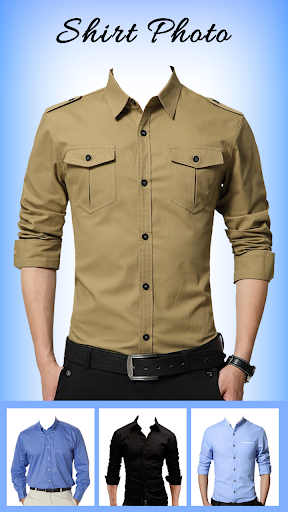 Man Blue Shirt Photo Suit Screen 3