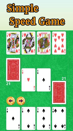 Android application Speed Simple Card Game screenshort