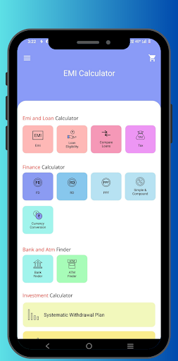 Android application EMI Calculator screenshort