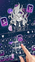 screenshot of Galaxy Girl Keyboard Theme