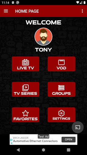 Android application Ligea IPTV Player screenshort
