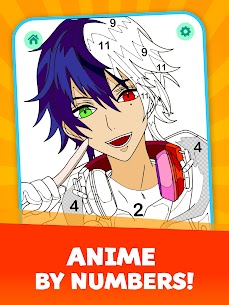 Anime Boys – Coloring Book by Numbers 1