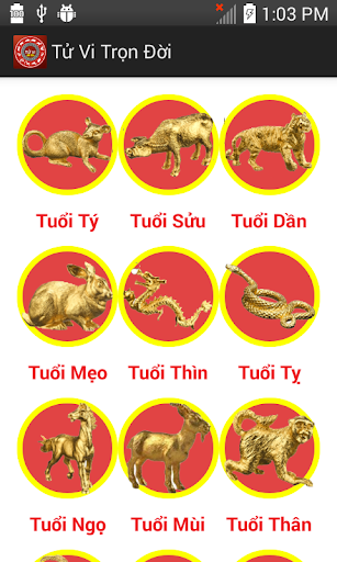 Android application Tử Vi - Tu Vi Tron Doi screenshort
