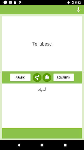 Arabic-Romanian Translator Screen 2
