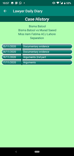 Lawyer Daily Diary Screen 2