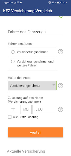 KFZ Versicherung Vergleich - V Screen 2