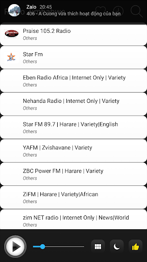 Zimbabwe Radio FM AM Music Screen 3