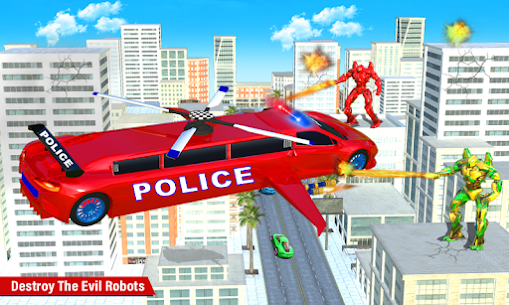 الليموزين الطائرة مروحية تابعة للشرطة ألعاب روبوت 3