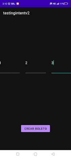 Dummy ticket app Screen 3