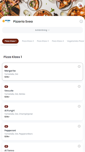 Android application Svea Bistro Sollentuna screenshort