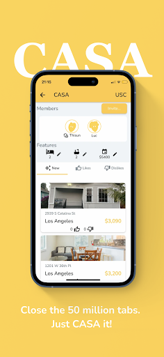 Android application CASA Search screenshort
