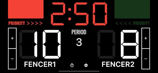 Android application Fencing Scoreboard screenshort