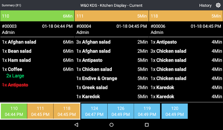W&O Kitchen Display System KDS - 9.8.0 - (Android)