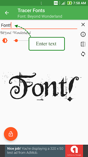 Font! Lightbox tracing app 2.0.3 screenshots 2