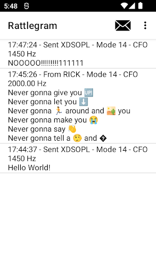 Rattlegram - SMS via audio! Screen 2