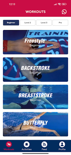 Swim Training Screen 2