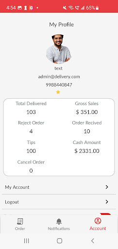 Android application Boozy Delivery screenshort