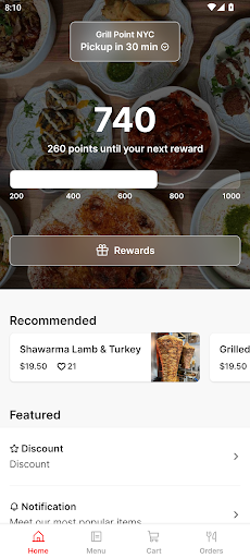 Android application Grill Point NYC screenshort