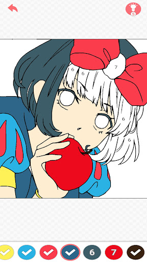 Anime Girl Color by Number