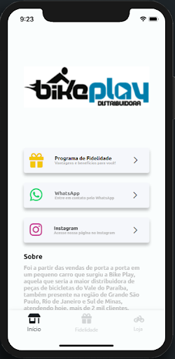 Android application Bike Play - Fidelidade screenshort