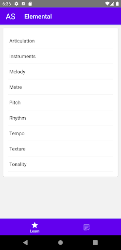 Android application Elemental: Musical Concepts screenshort