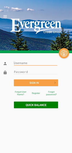 Android application Evergreen CU Mobile Banking screenshort